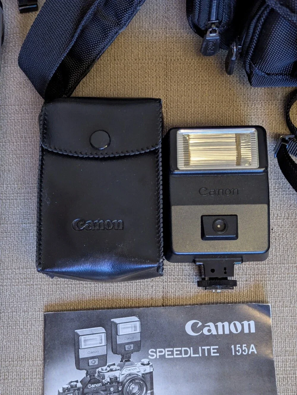 Vintage Canon AV-1 35mm Film Camera Bundle w/ FD 50mm Lens & Speedlite Flash